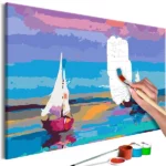 A colorful painting of a Sea Landscape