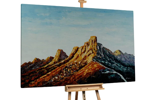 een bergschilderij met een herfstsfeer