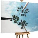 oil painting of a coconut tree