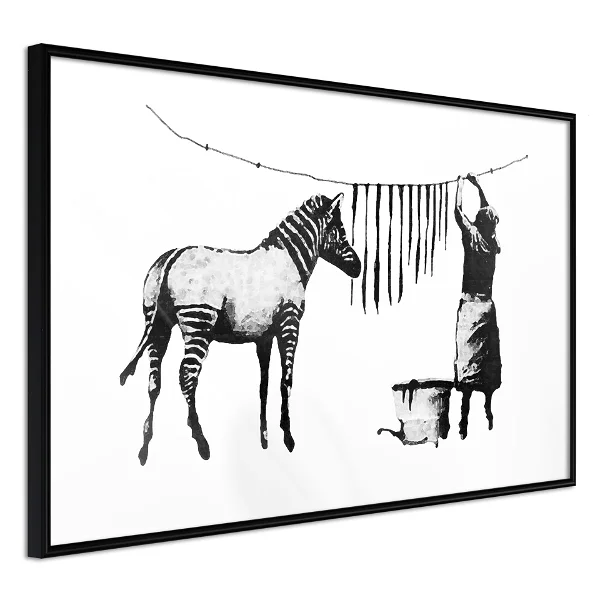 Poster Banksy Washing Zebra Image