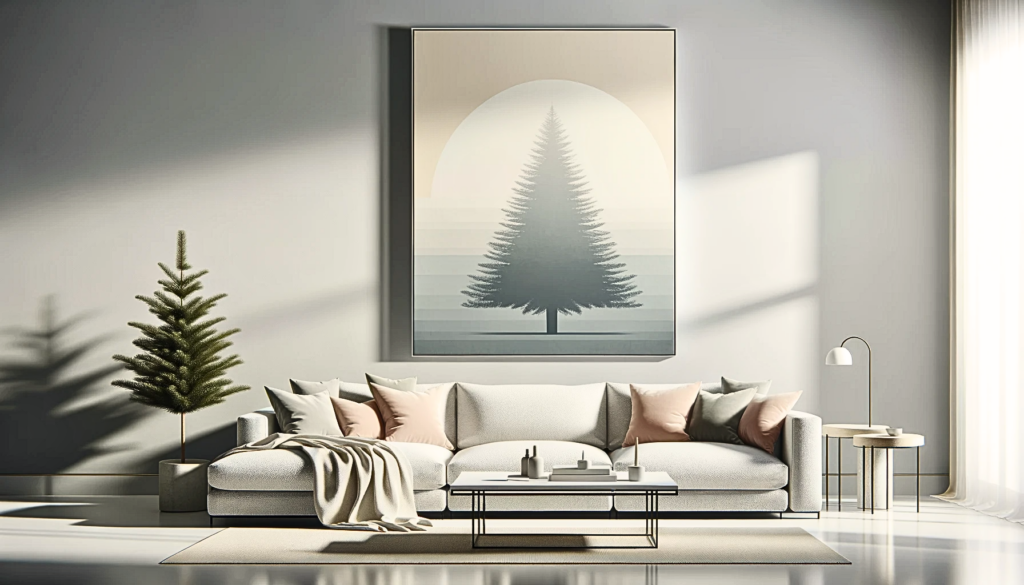 Christmas Motif Paintings in the Living Room