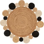 Design rug 'Jutta Light Brown Black'