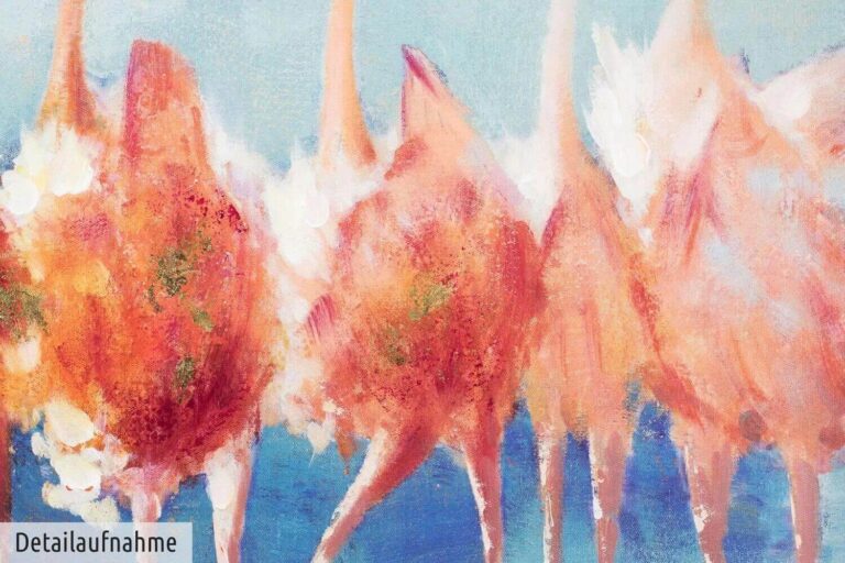 acryl schilderij tango twist van flamingos