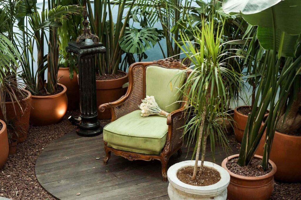 gezellige wintertuin foto
