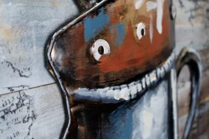 Houten schilderij 'Golf Game'