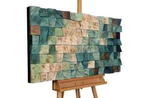 hout foto 3d oceanische kleuren