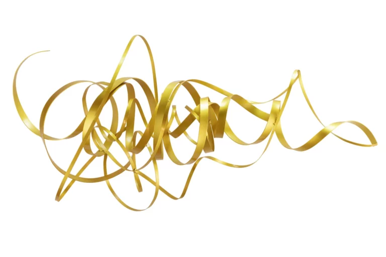 metaal wand sculptuur gouden band