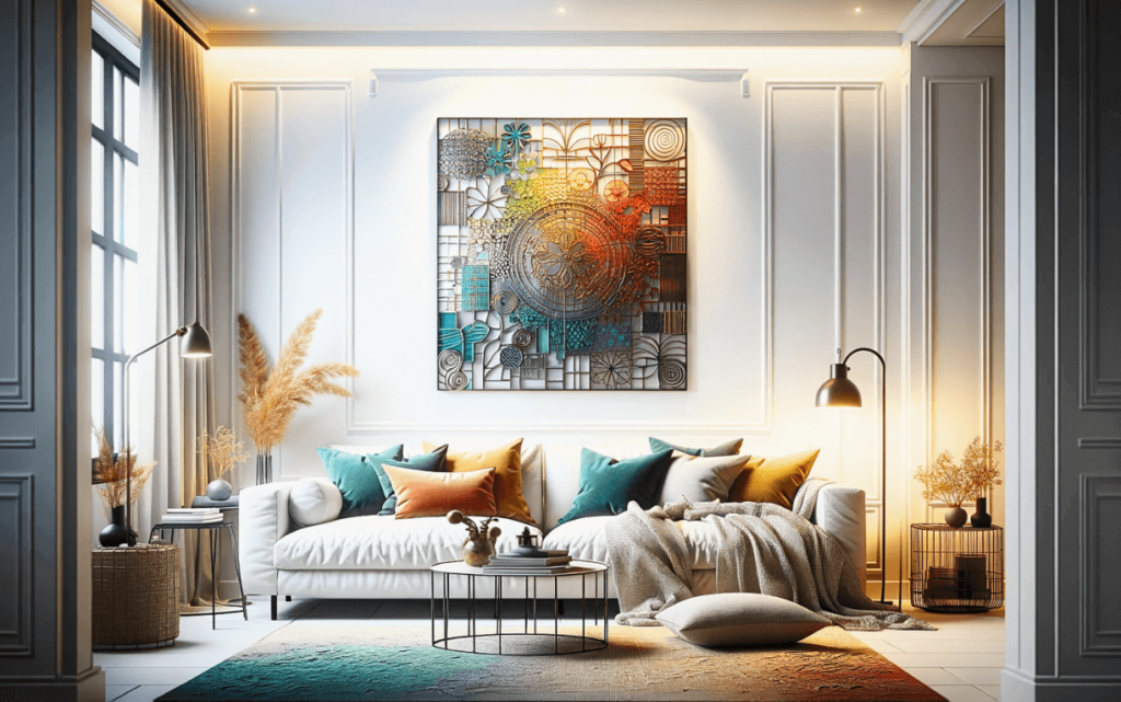 Modern metal wall art