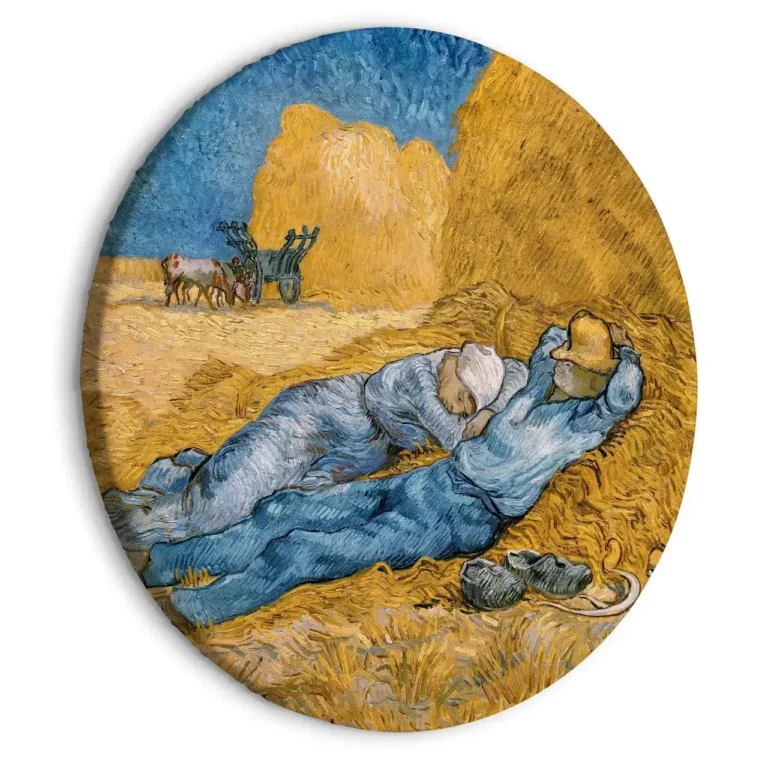 Rond schilderij 'Noon Rest - Van Gogh'