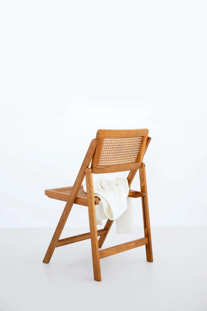 Folding wooden chair
