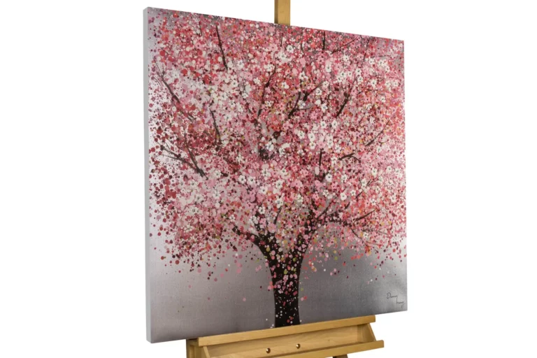 Handgeschilderd schilderij 'Cherry Blossom Charm'