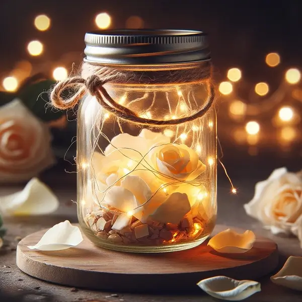 decorative-diy-lantern-with-fairy-light-and-rose-petals