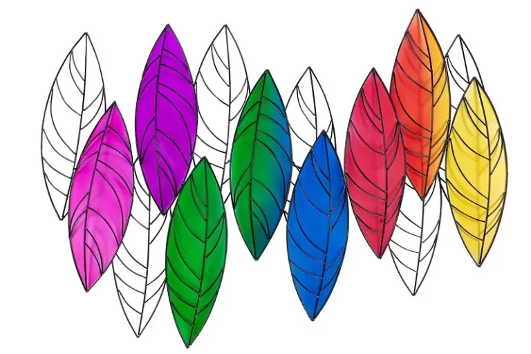 Metalen wanddecoratie 'Magical Leaf World'