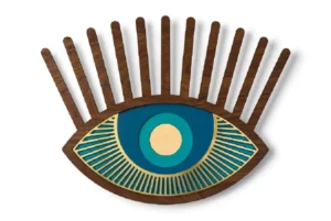 Wooden decorative mask 'Eye #7'
