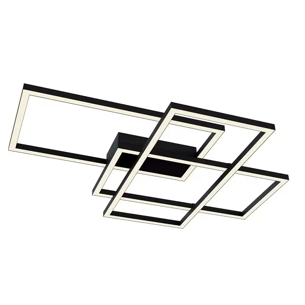 A ceiling light inspired by a rectangular shapes in color black