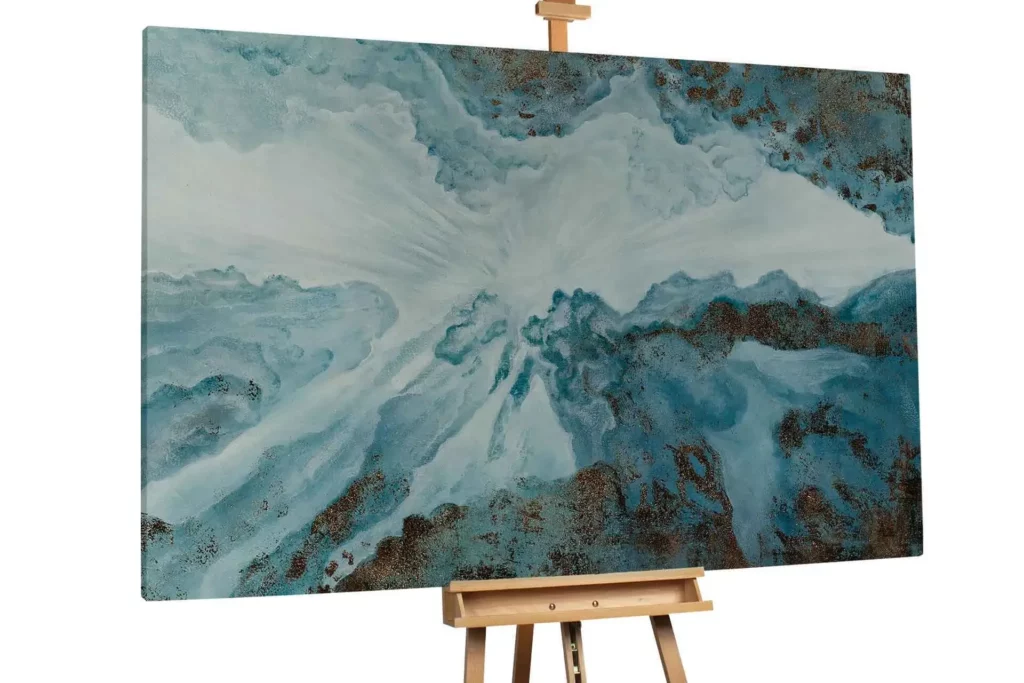 XXL Olieverf schilderijen 'Golden Heaven' | Handgeschilderd unicum | Modern en hedendaags Stijlen