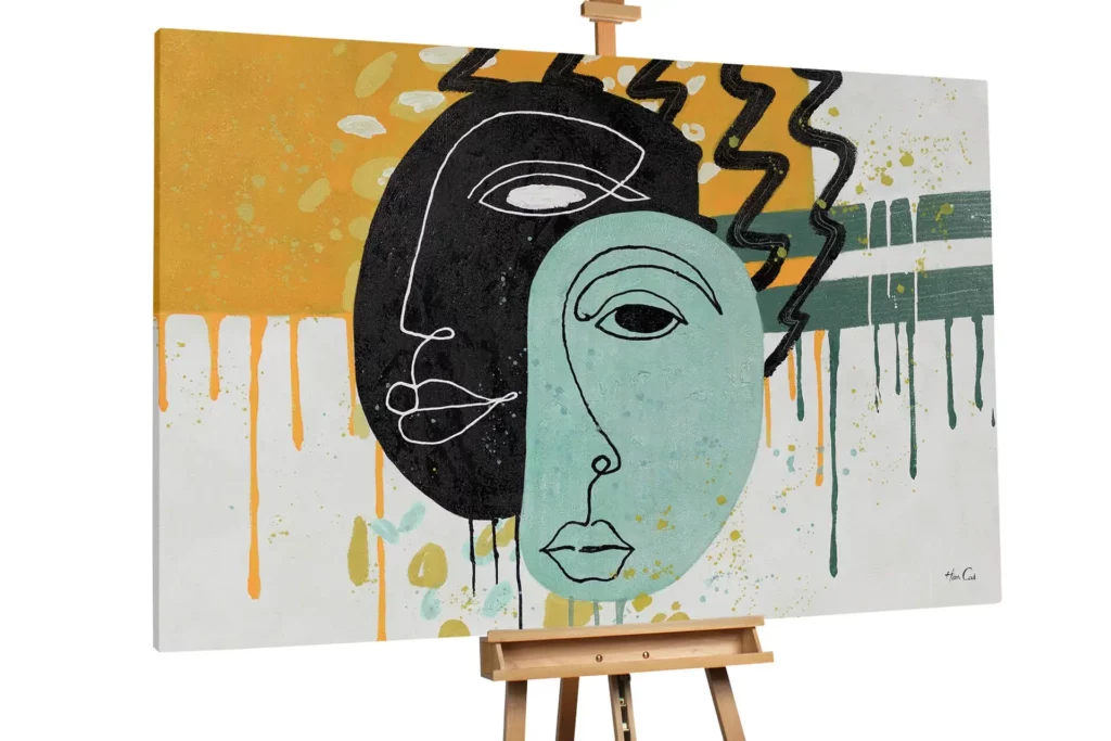 XXL Olieverf schilderijen 'Shared Moment' | Handgeschilderd unicum | Popart Stijlen