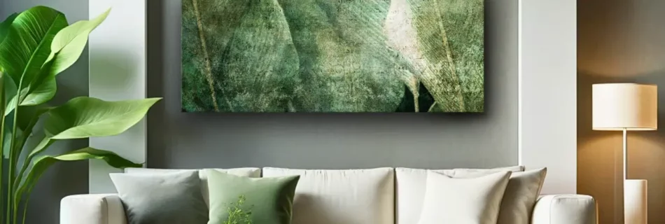 Kunstdruk op Canvas 'Groene Revolutie Breed
