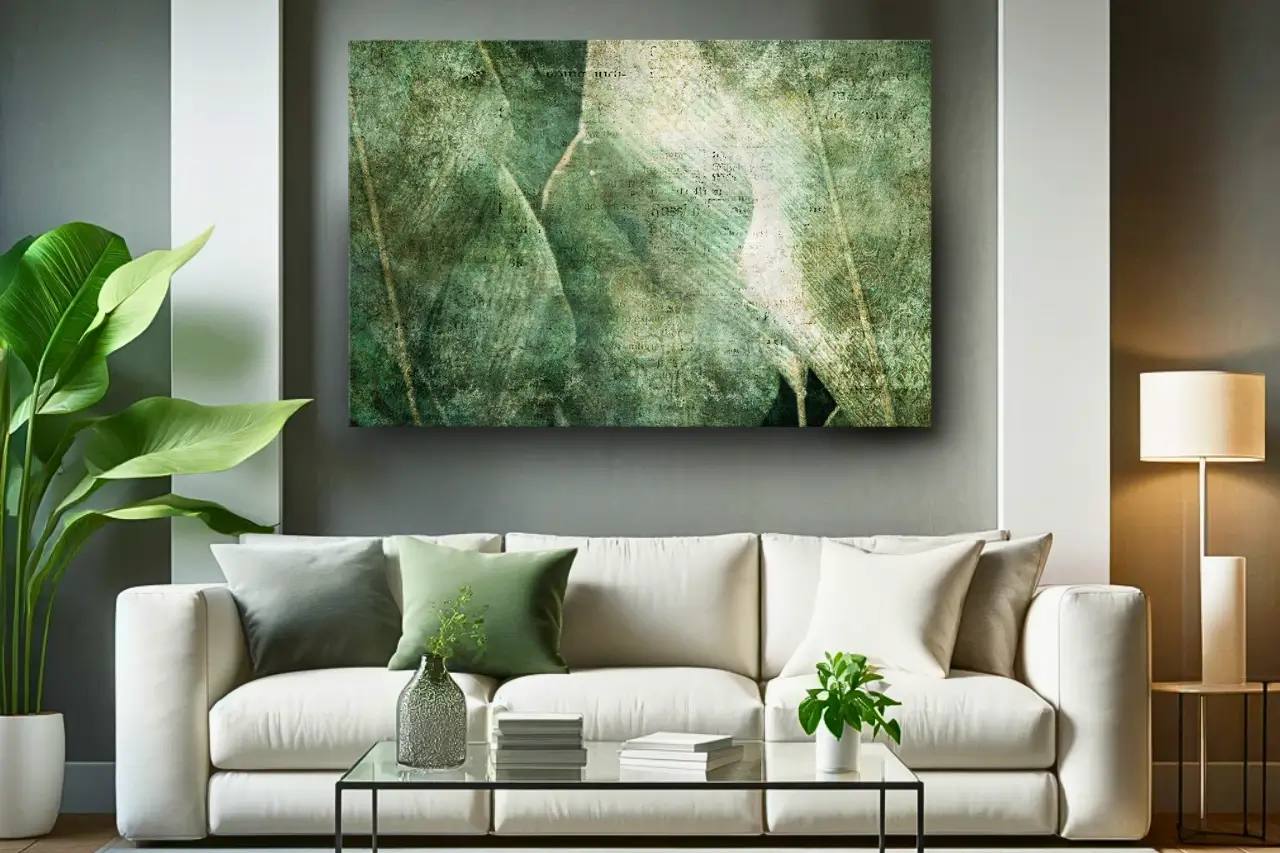 Kunstdruk op Canvas 'Groene Revolutie Breed