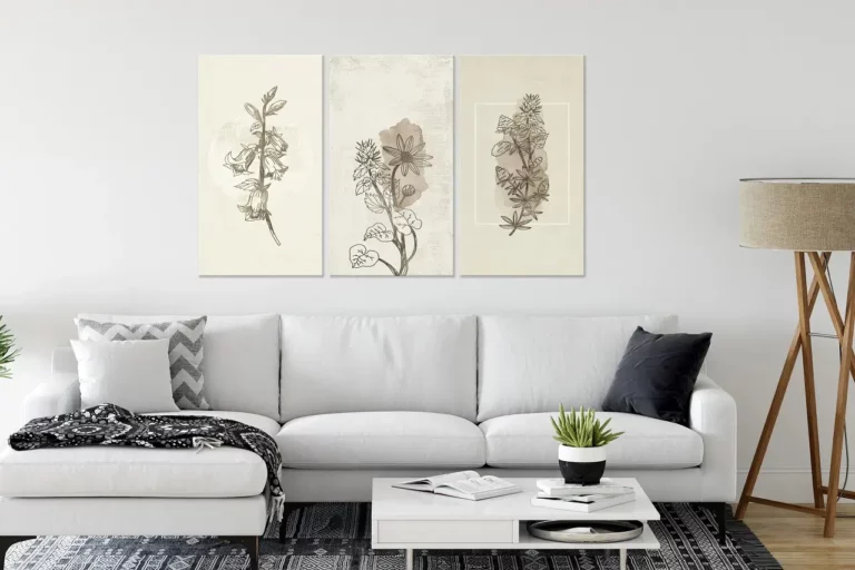 Moderne & hedendaagse stijl kunstprint op canvas 'Herbarium' 90x60 cm