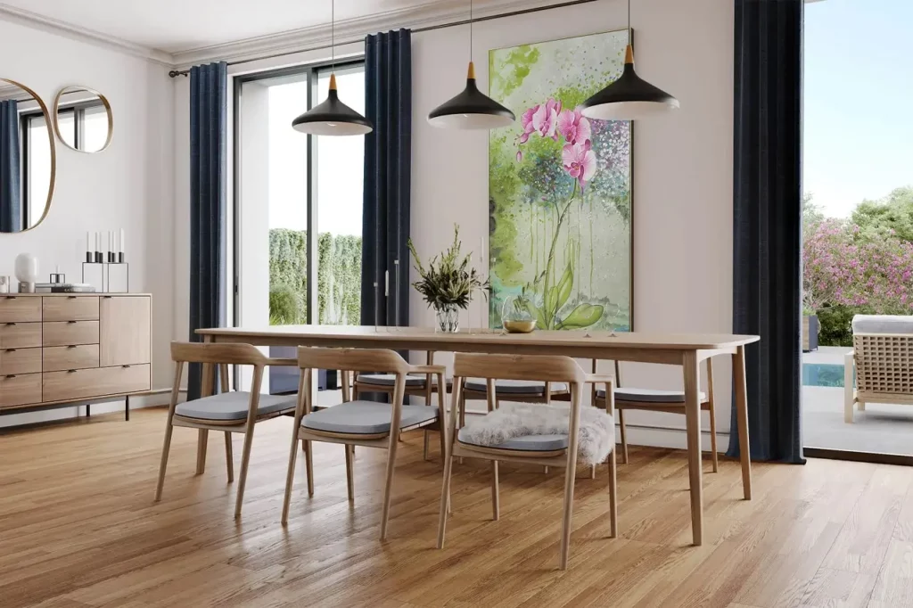 Shabby Chic Stijl XXL Olieverfschilderij 'Wilde Orchidee' 100x200cm