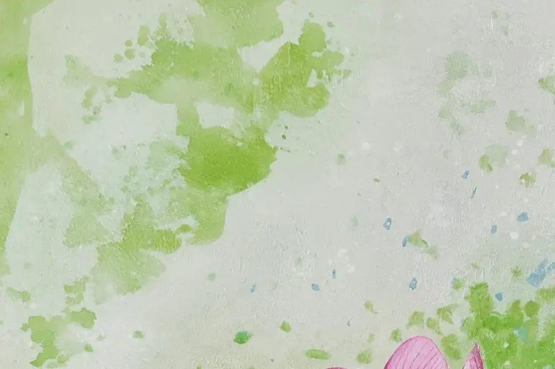 XXL olieverfschilderij 'Wild Orchid' detailfoto