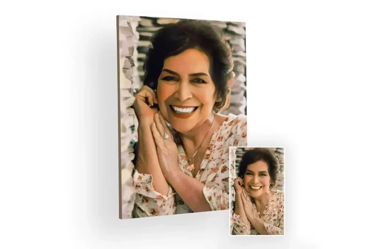 Een enkel portret van een foto laten schilderen