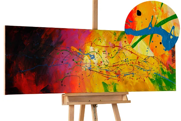 abstract colourful acrylic canvas paintings