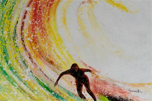 figurative abstraction colourful hand painted oil paintings unique modern art