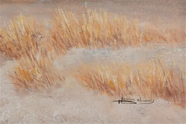 pastel-beige-acrylic painting on canvas modern art detail 2