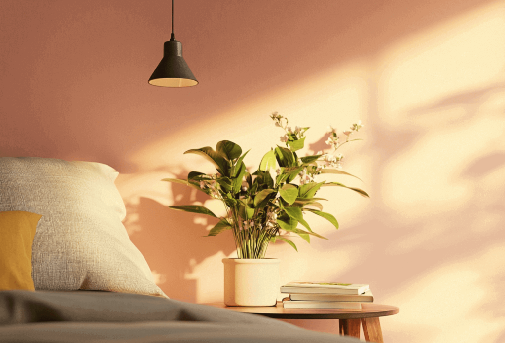 Minimalist bedroom spring decor picture