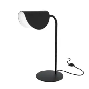 Contemporary black desk lamp with curved design – stylish home office light