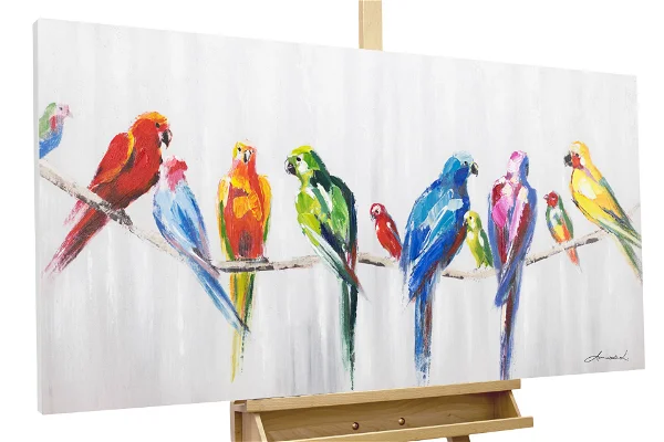Handpainted Painting Colourful Friendship image