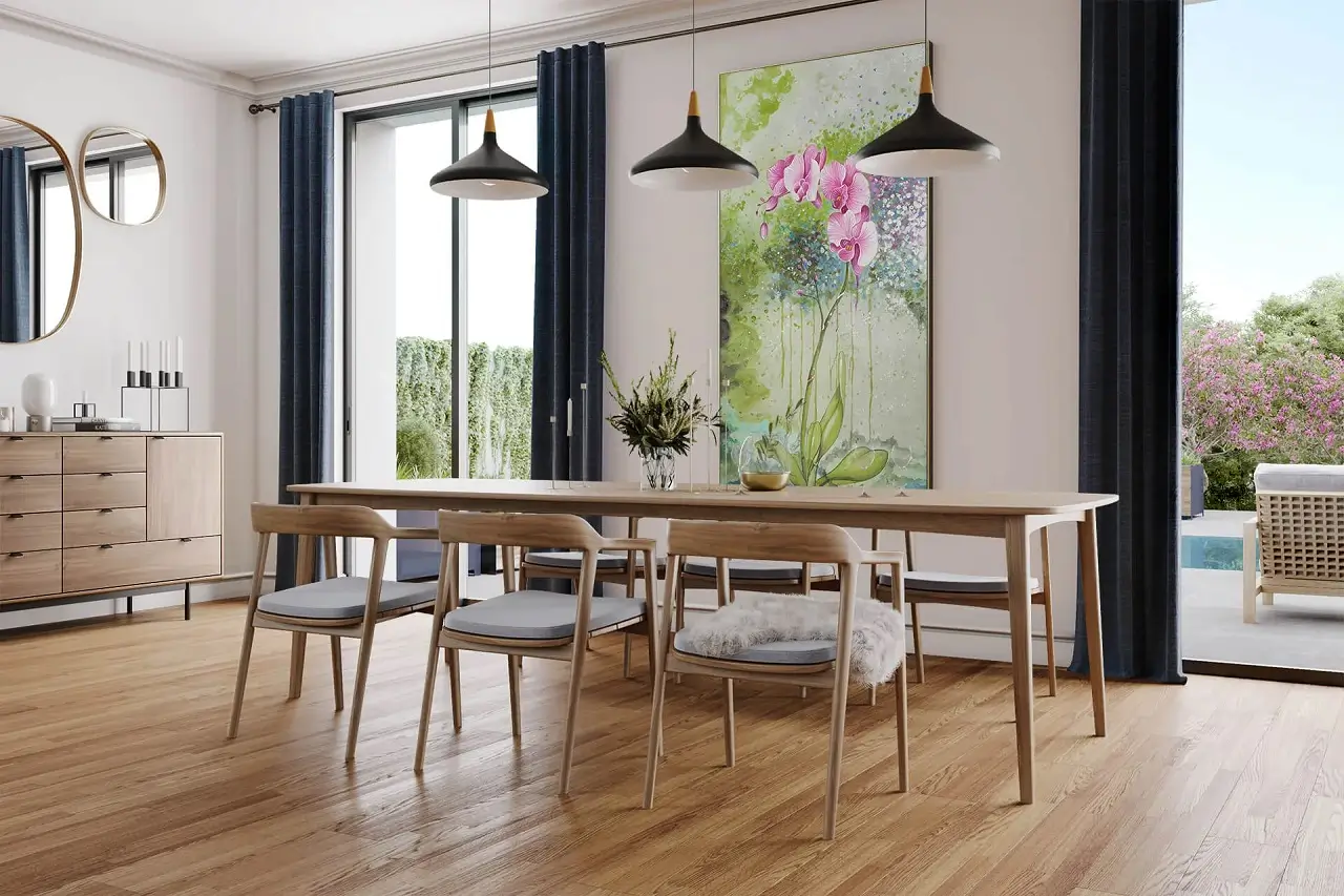 Shabby Chic Stijl XXL Olieverfschilderij 'Wilde Orchidee' 100x200cm